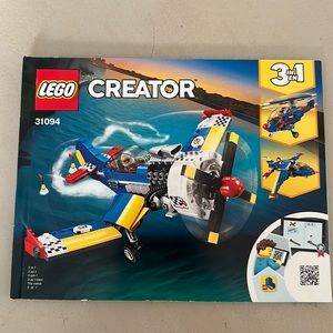Race plane Lego creator set, three in one instructions book